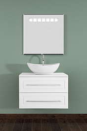 Водолей Тумба с раковиной Либретто 80 белая – фотография-9